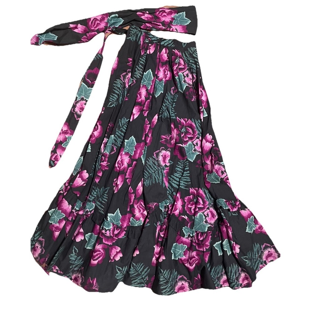 Vintage Laura Ashley Maxi Full Floral Skirt Size XS  Bohemian Hippie Cottagecore
